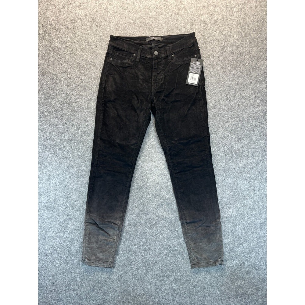 NEW Hudson Jeans Womens Size 27 Nico Super Skinny Ankle Velvet Black Gray